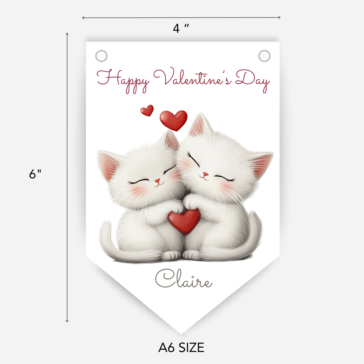 Valentine's Day Cute Kitten Bunting - S189V