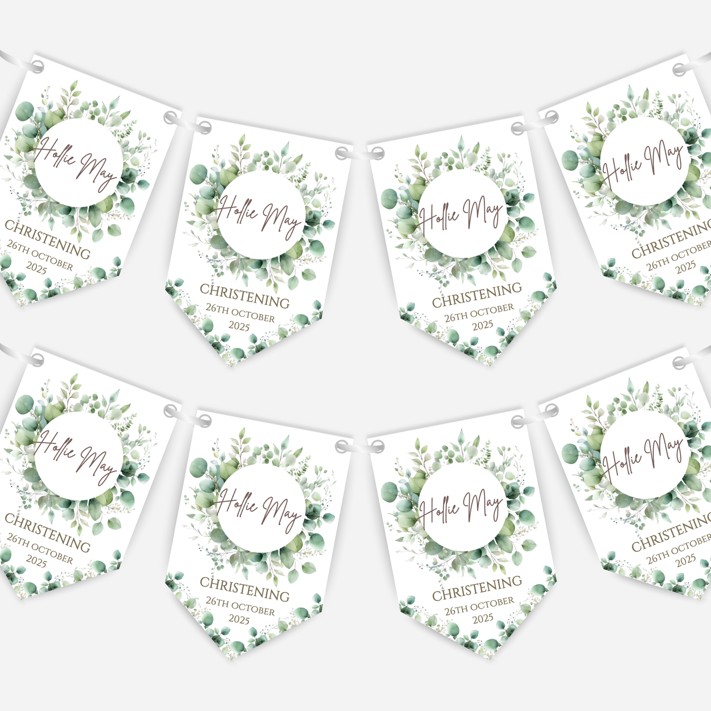 Christening or Baptism Elegant Bunting - B122