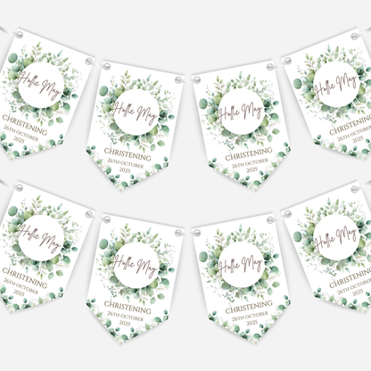 Christening or Baptism Elegant Bunting - B122