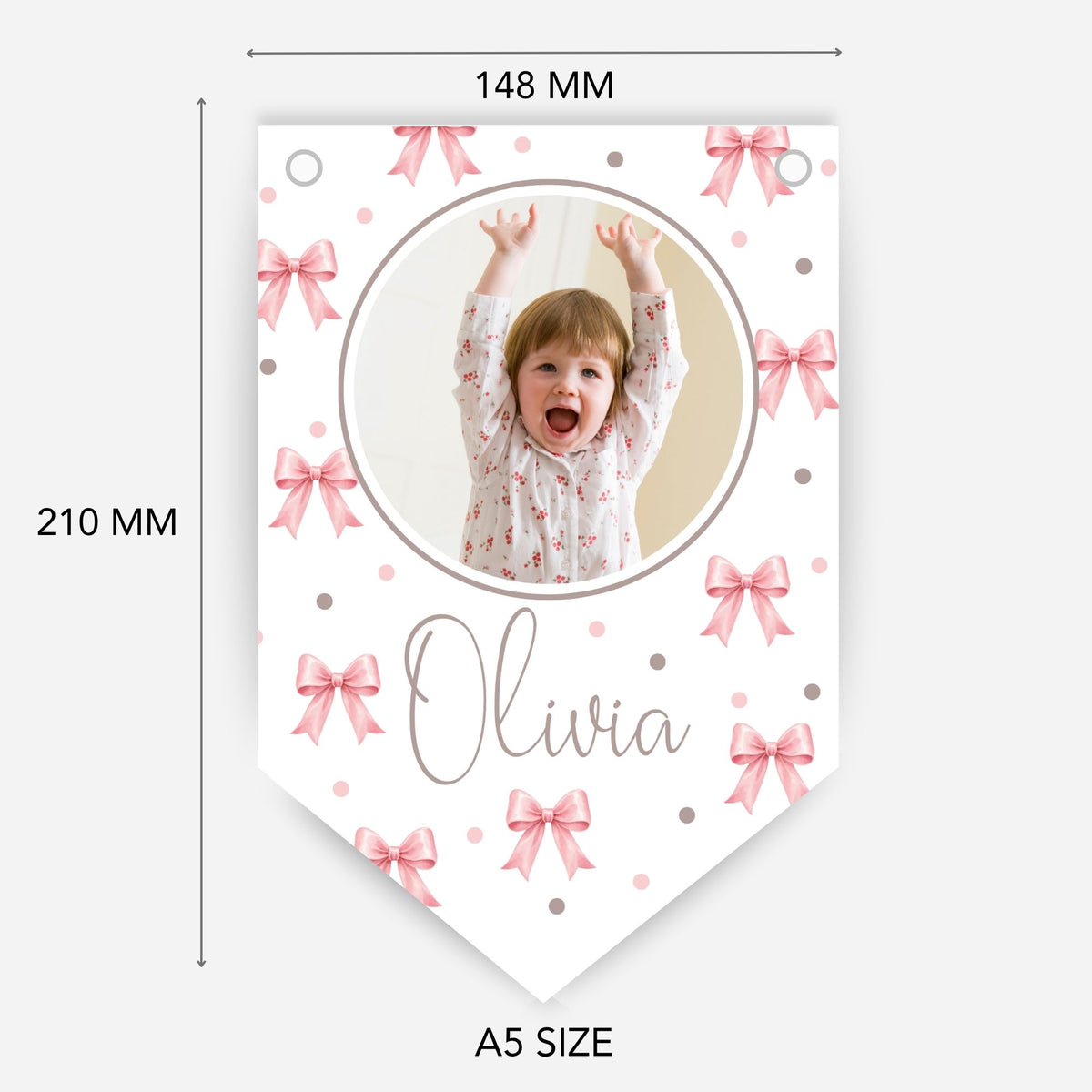 Birthday Party Photo Bunting With Bows- B327