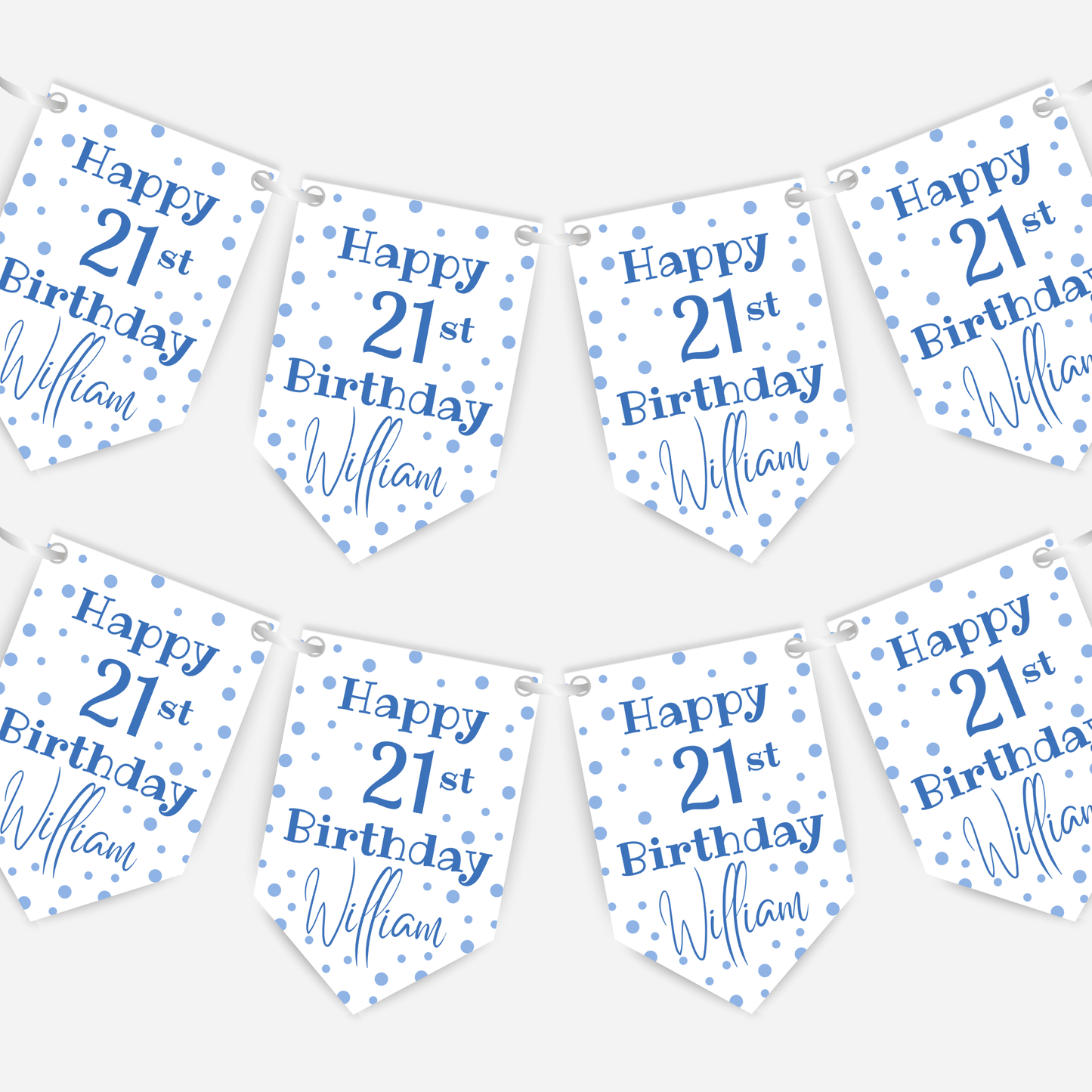 Bright Polka Dot Birthday Bunting - B125