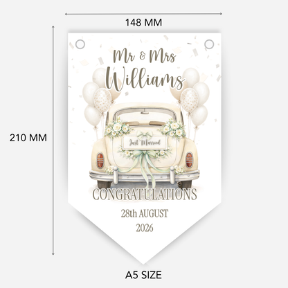 Wedding Car Bunting - B307