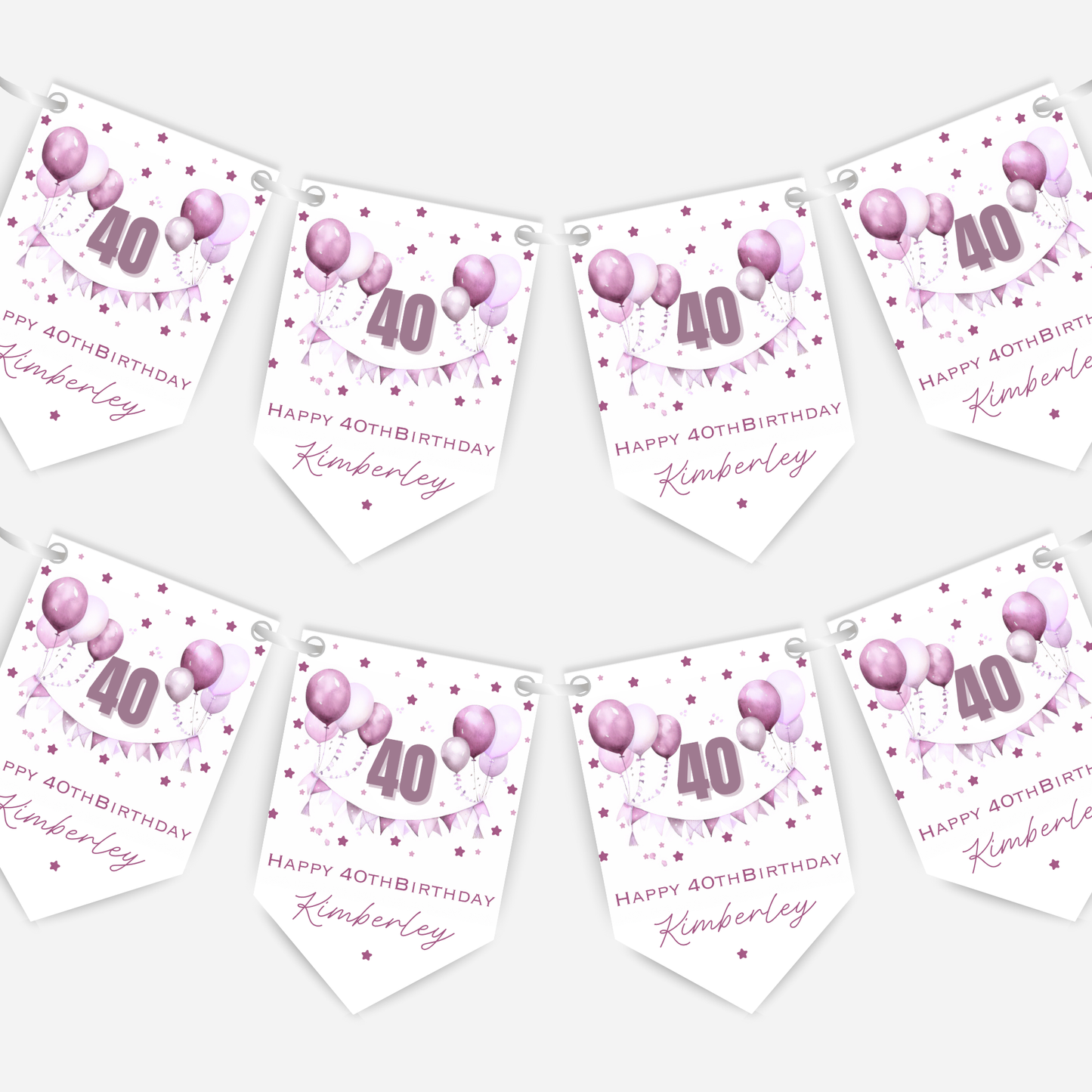 Gorgeous Party Bunting in Five Colours - B197