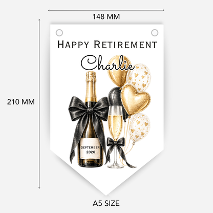 Retirement or any occasion bunting, Fizz and Balloon design - B301
