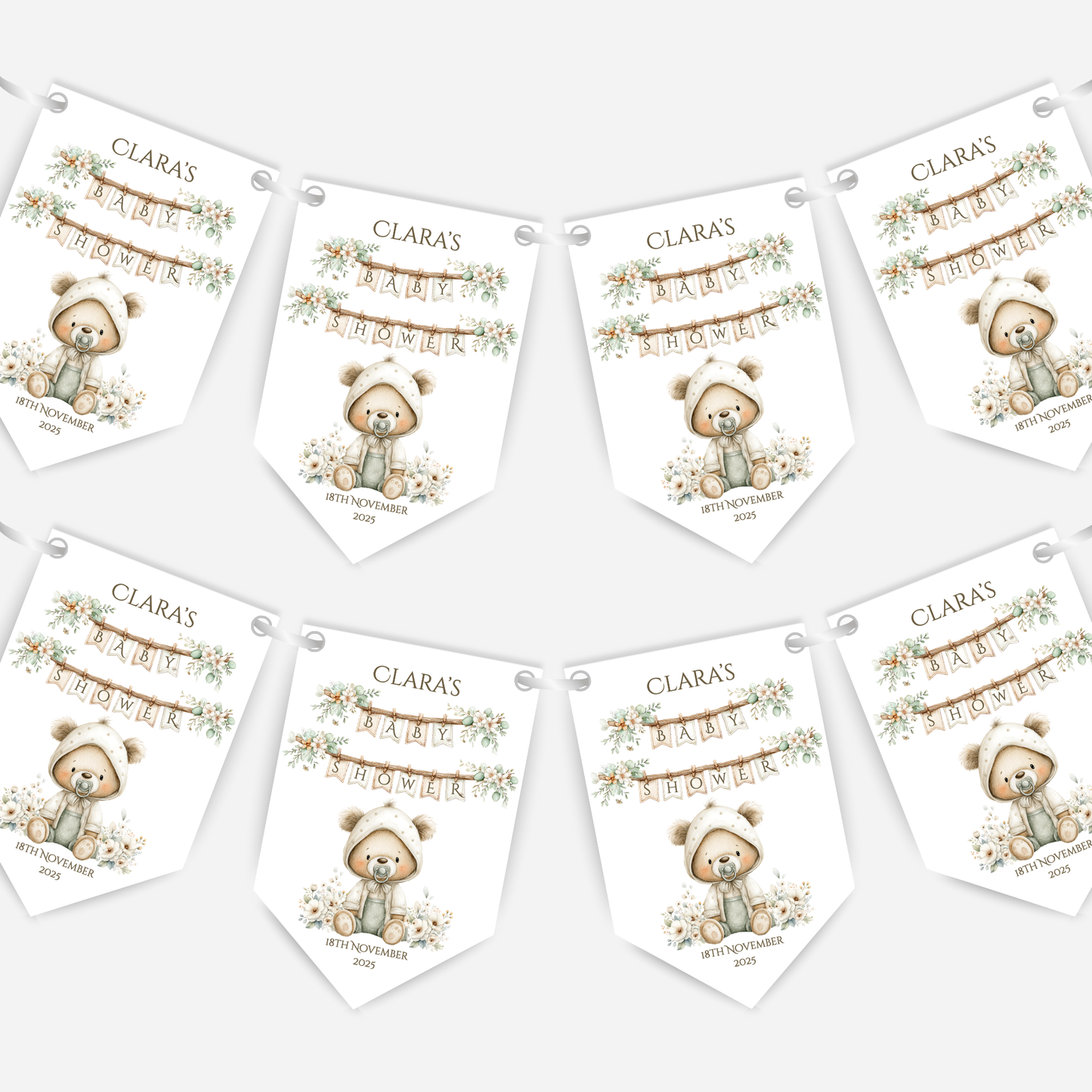 Teddy Bear Baby Shower Bunting - B222