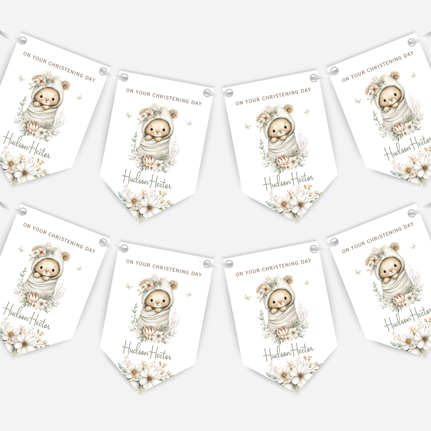Christening or Baptism Cute Baby Bunting - B268