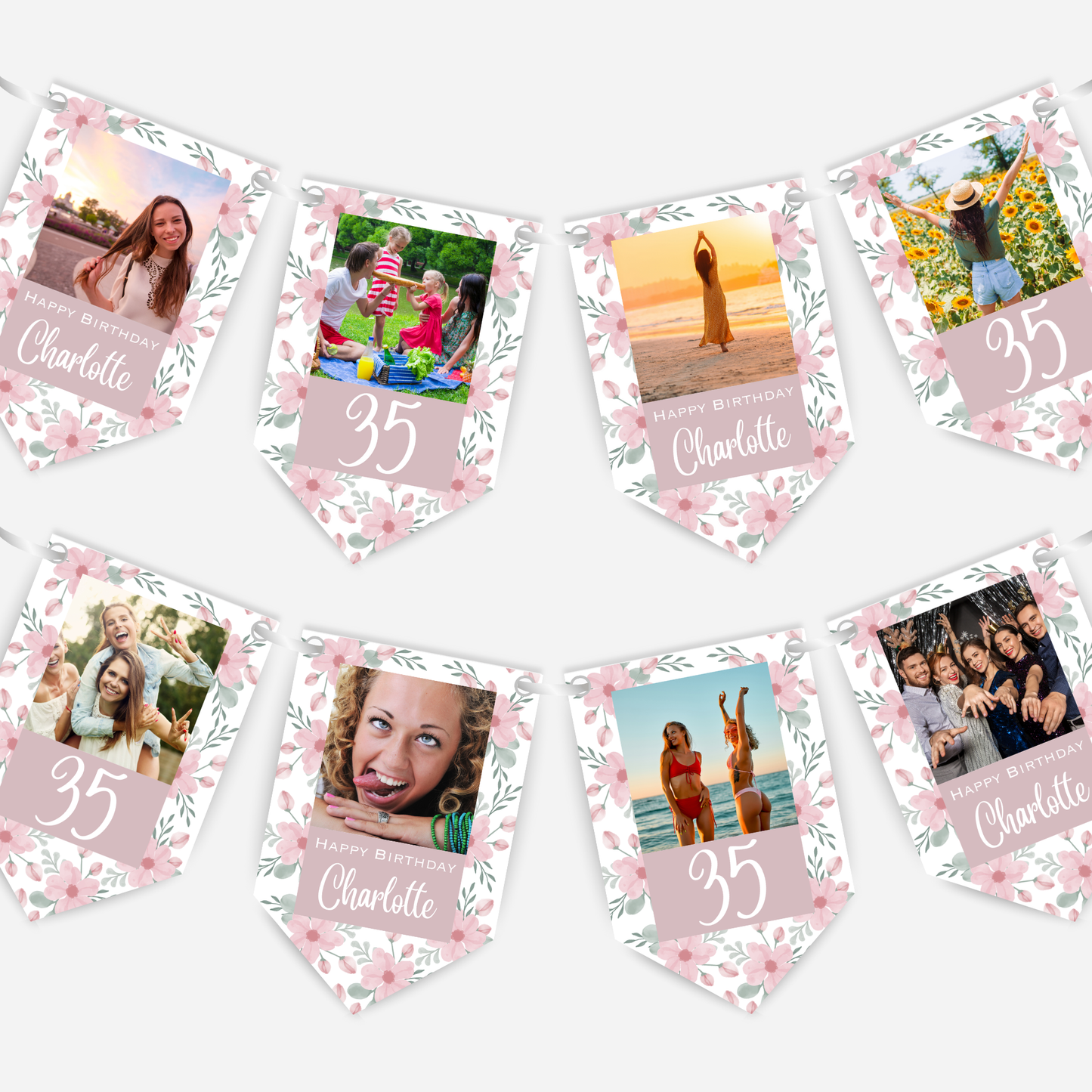 Flower Photo Bunting - B152