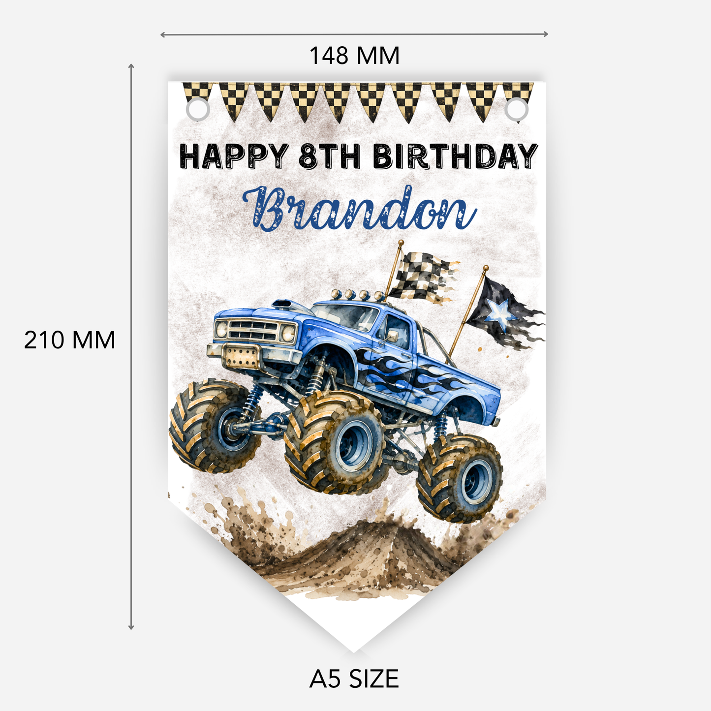 Monster Truck Birthday Bunting - B312