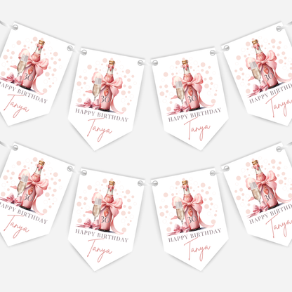 Pink Fizz and Bow Bunting - B123