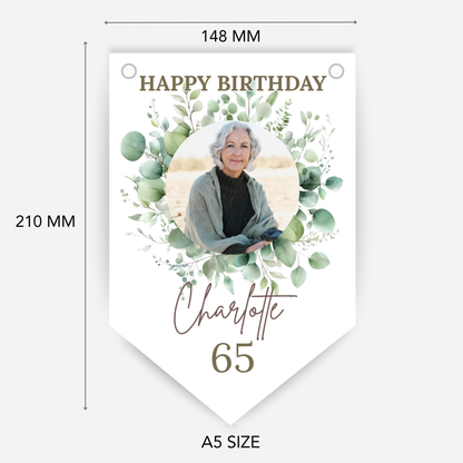 Birthday Photo Bunting  with eight photos - B281