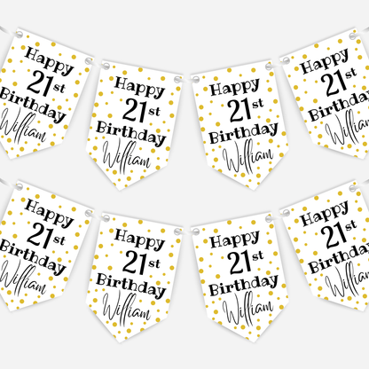 Bright Polka Dot Birthday Bunting - B139