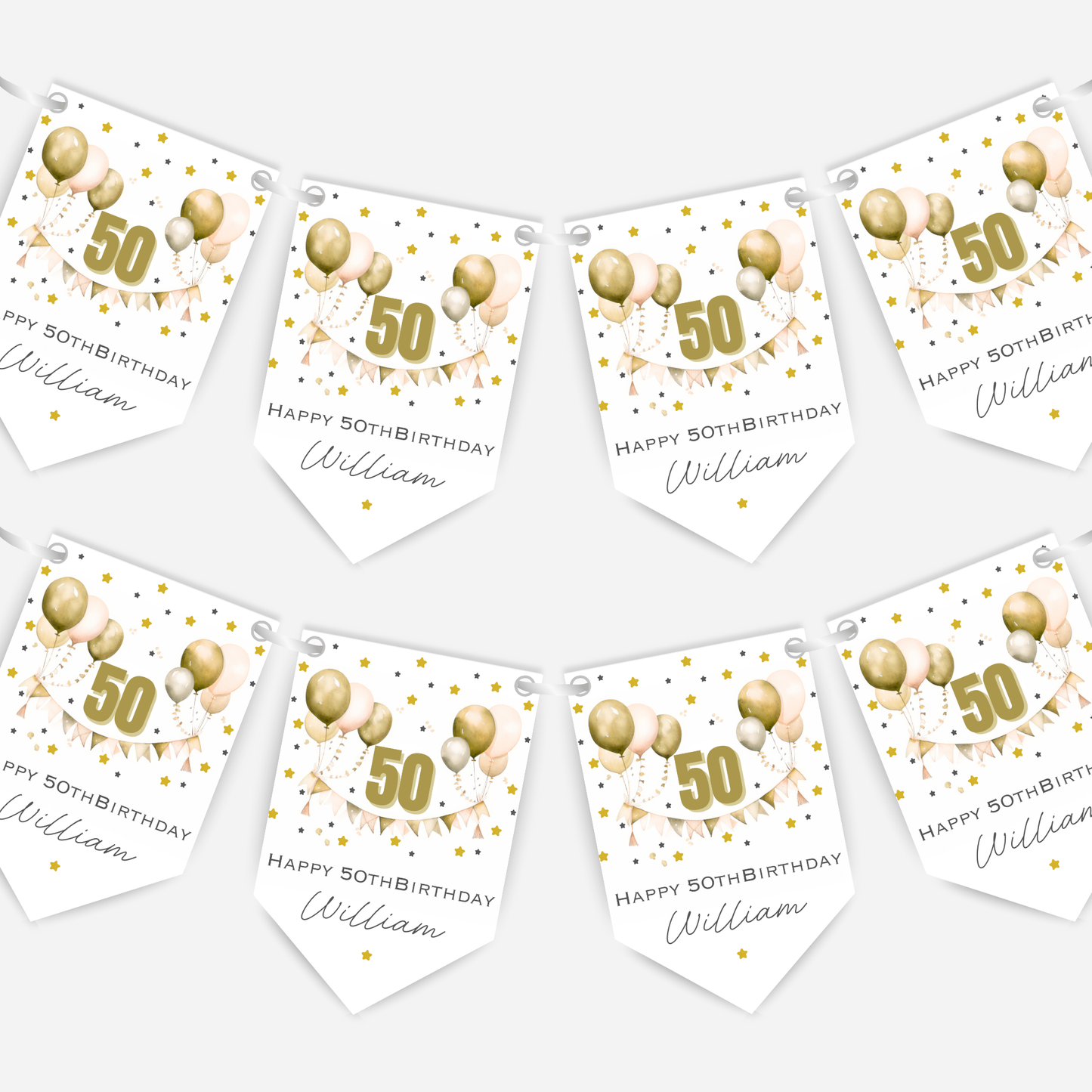 Gorgeous Party Bunting in Five Colours - B197