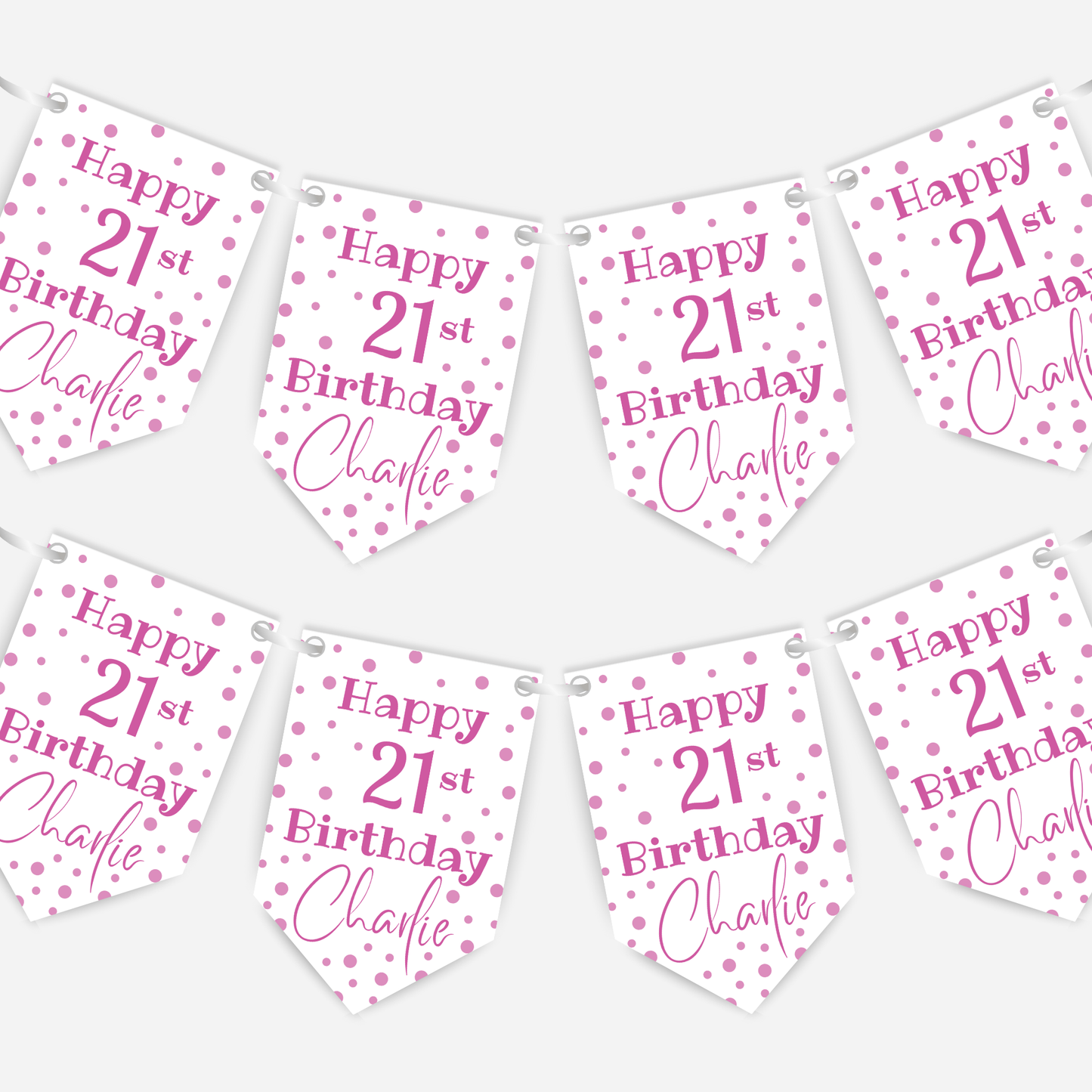 Bright Polka Dot Birthday Bunting - B126