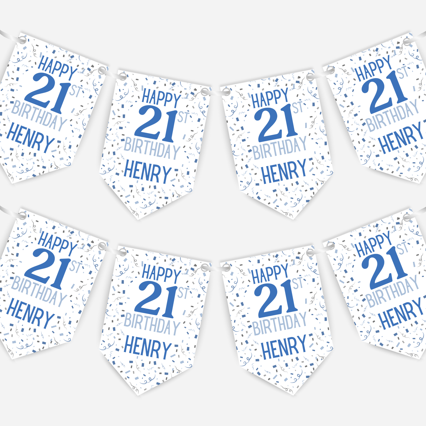 Party Style Any Age Birthday Bunting - B100