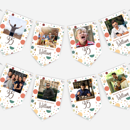 Polka Dot Photo Bunting - B153