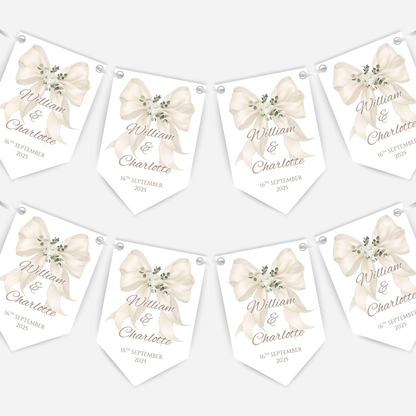 Engagement Or Wedding Bow Bunting - B162