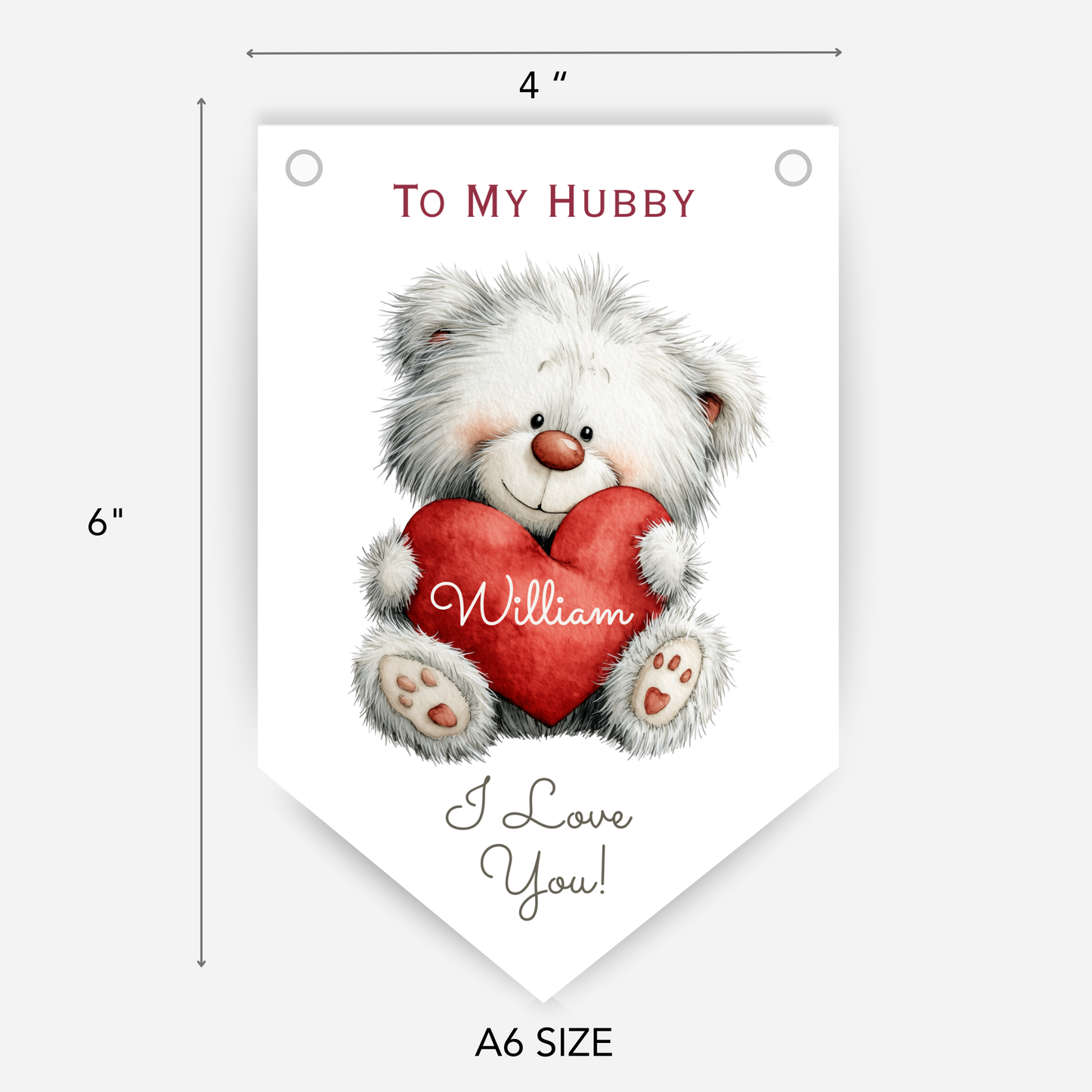 Valentine's Day Cute Teddy Bunting - S187V