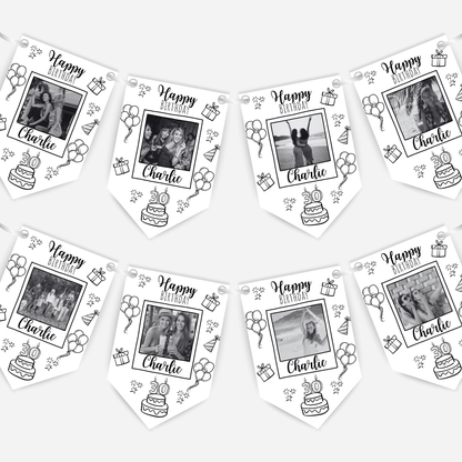 Doodle & Fun Birthday Photo Bunting - B190