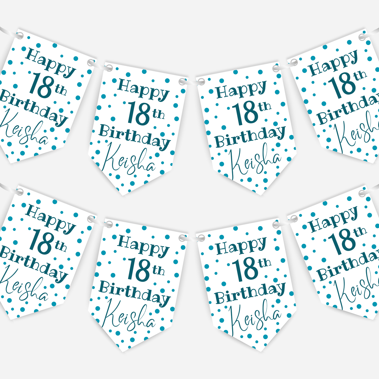 Bright Polka Dot Birthday Bunting - B141