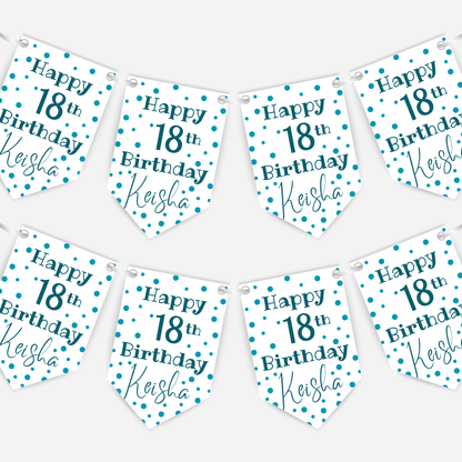 Bright Polka Dot Birthday Bunting - B141