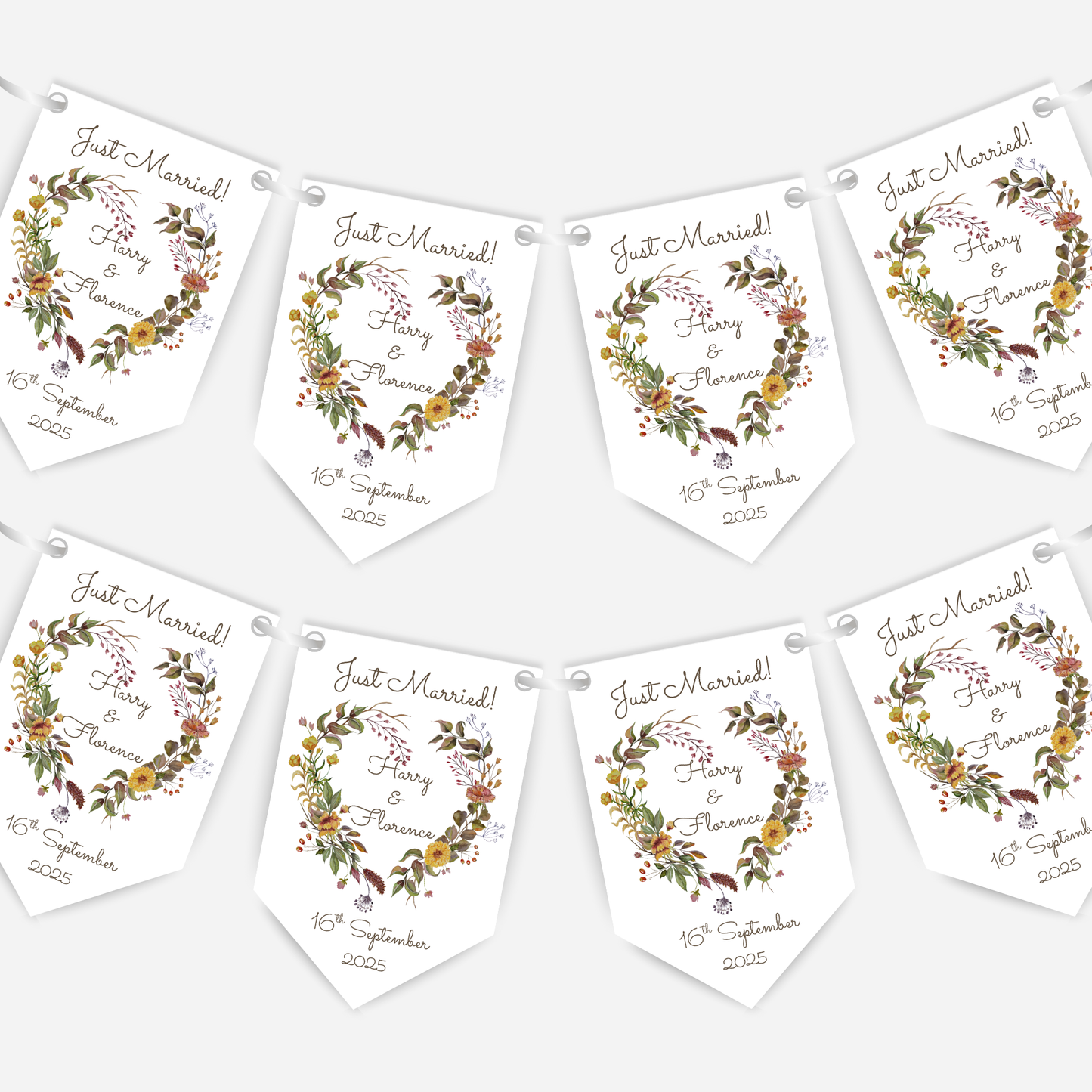 Engagement or Wedding Rustic Bunting - B208