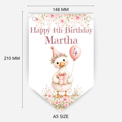 Pretty Pink  Silly Goose Birthday Bunting - B311
