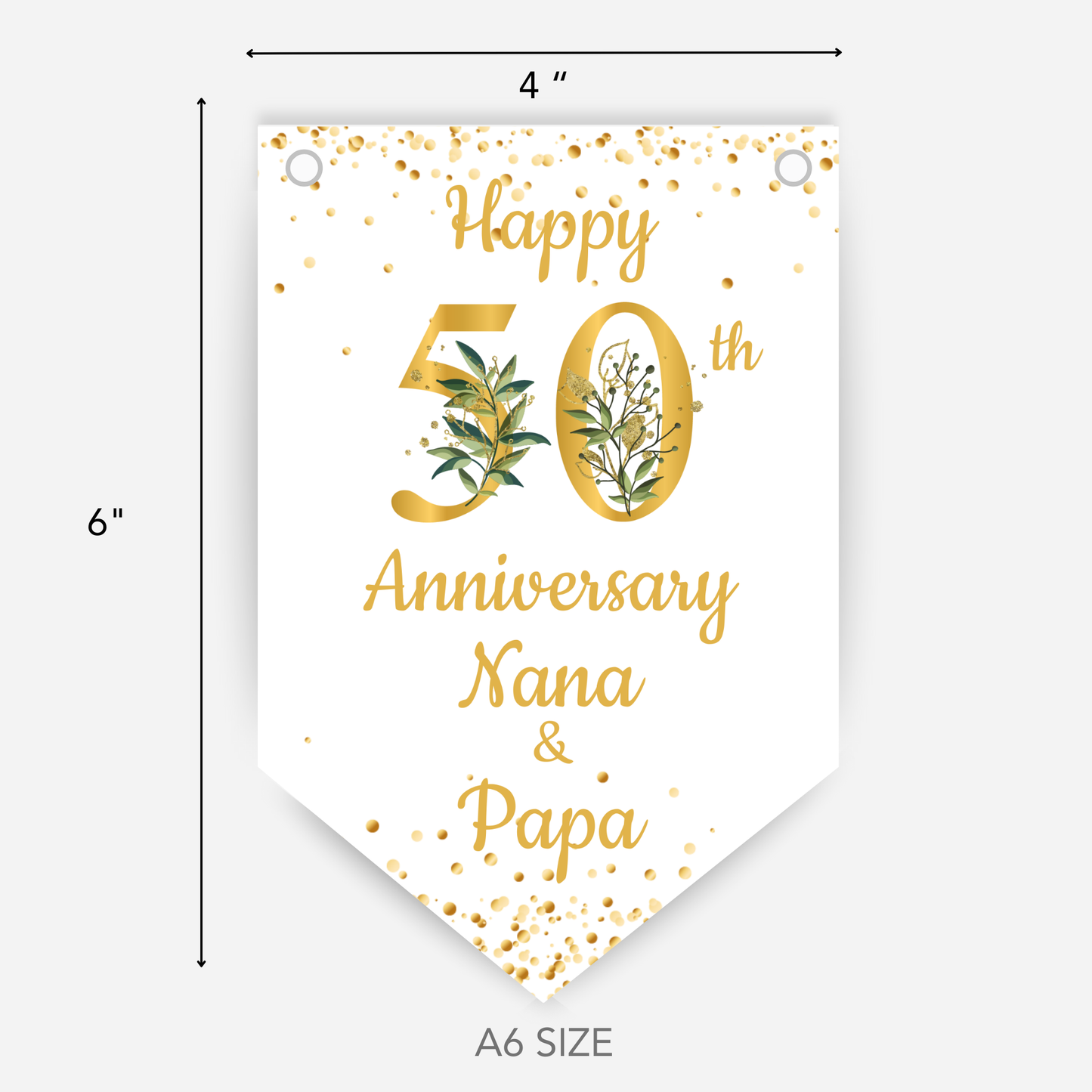 Golden Wedding Anniversary Smaller Bunting - S102