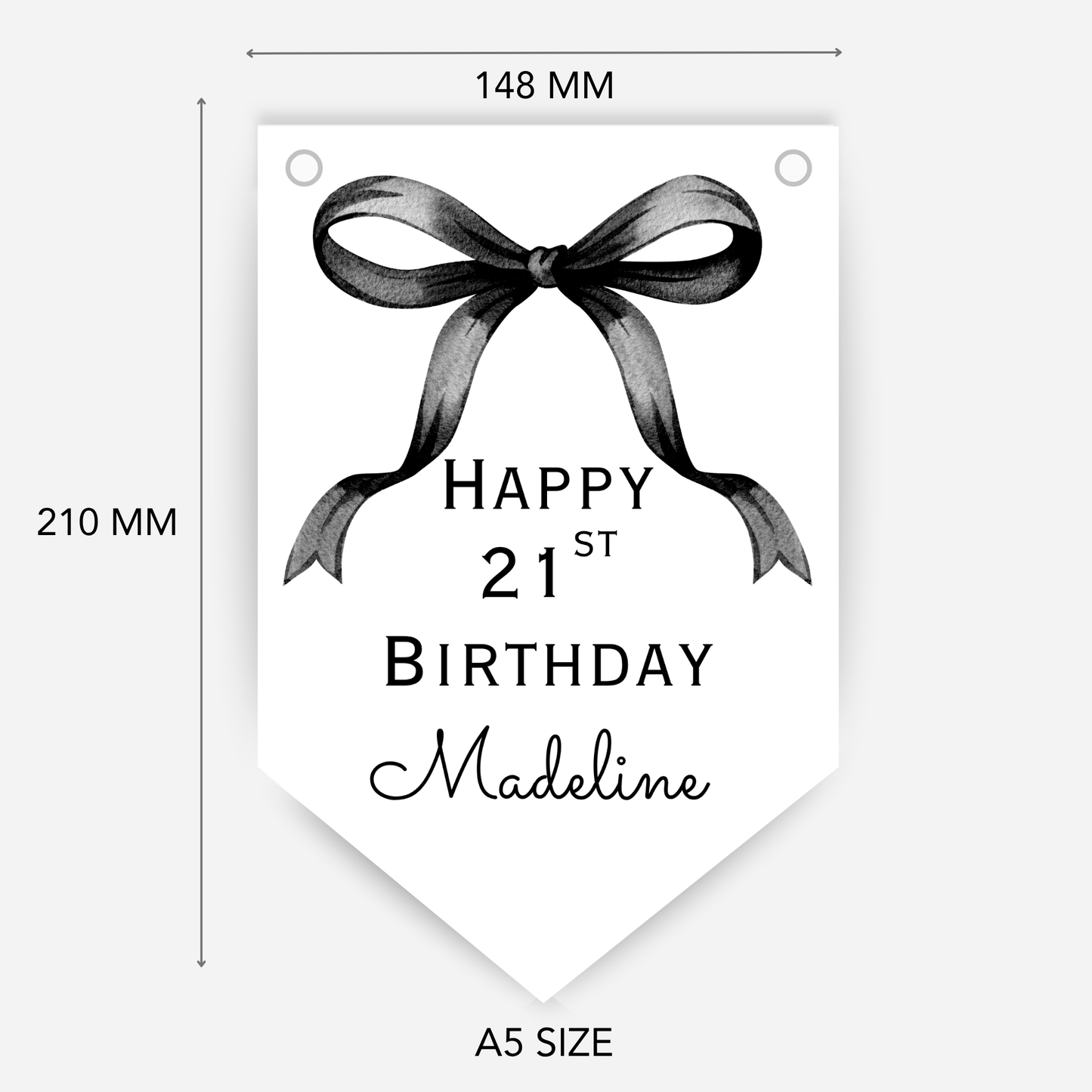Elegant Black Bow Bunting - B290