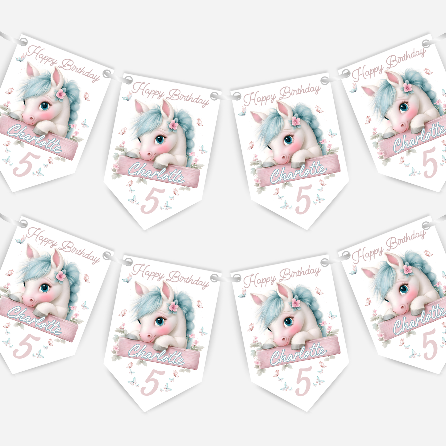 Cute Pastel Pony Bunting - B211