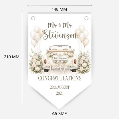 Wedding Car Bunting - B305