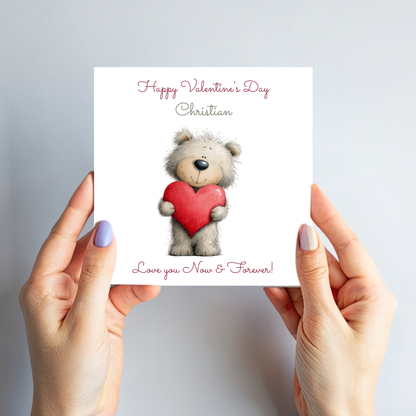 Valentine’s Day Card - Cute Teddy Design - C702