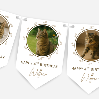 Cat Birthday Photo Bunting - B215
