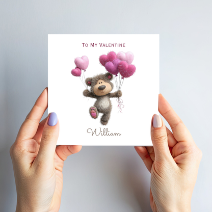 Valentine’s Day Card - Cute Teddy Design - C720
