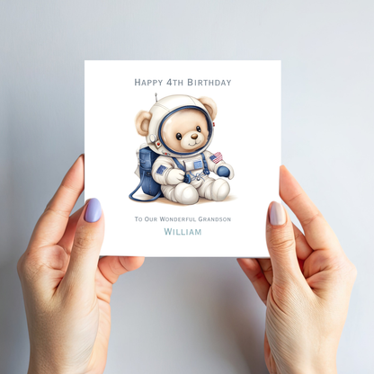 Teddy Astronaut Birthday Card - C590