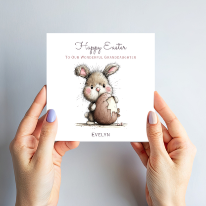 Easter Card With A Cute Bunny Design - C813