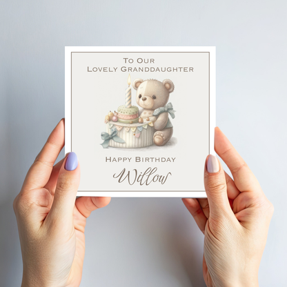 Cute Teddy Birthday Card - C525