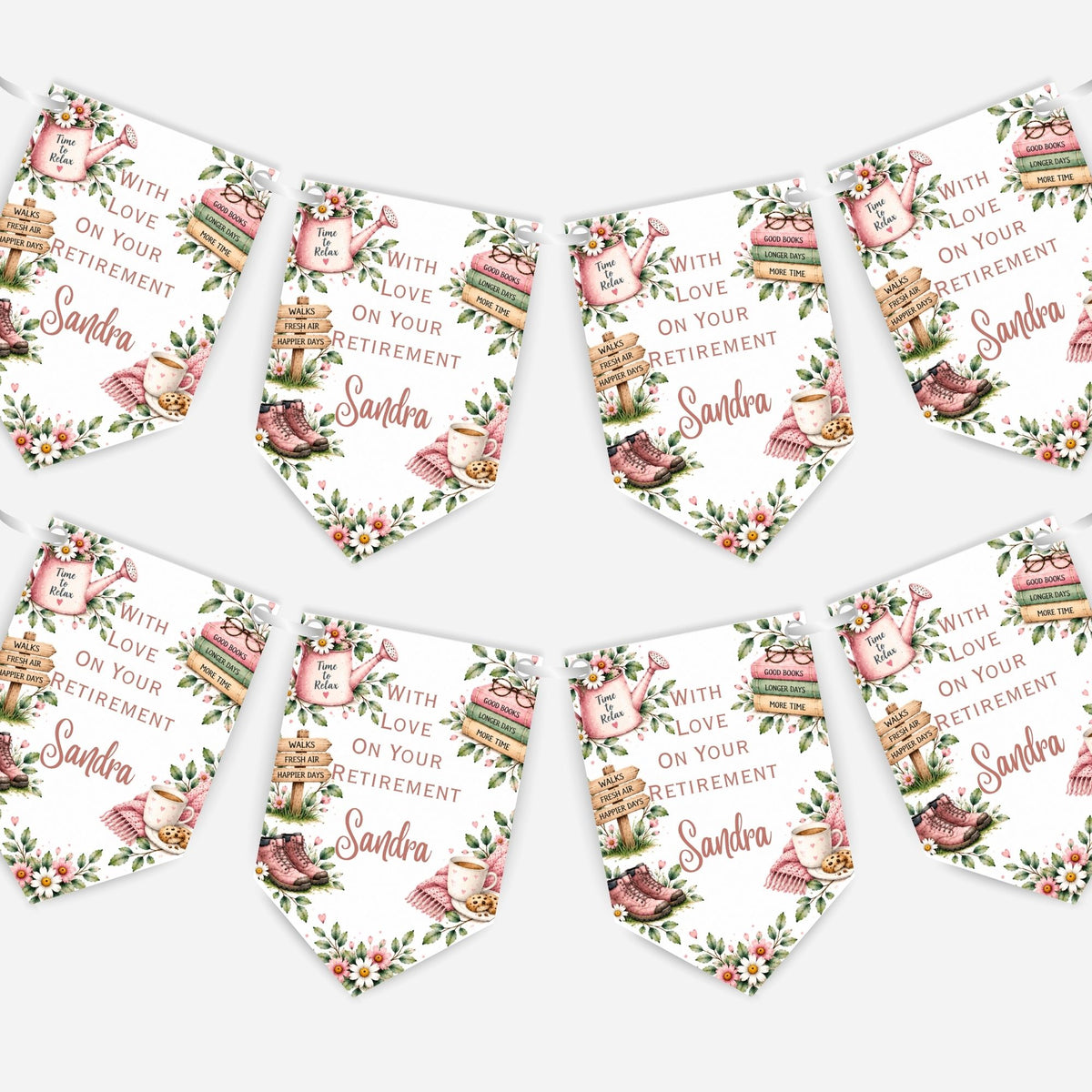 Retirement bunting, Hobby design - B333
