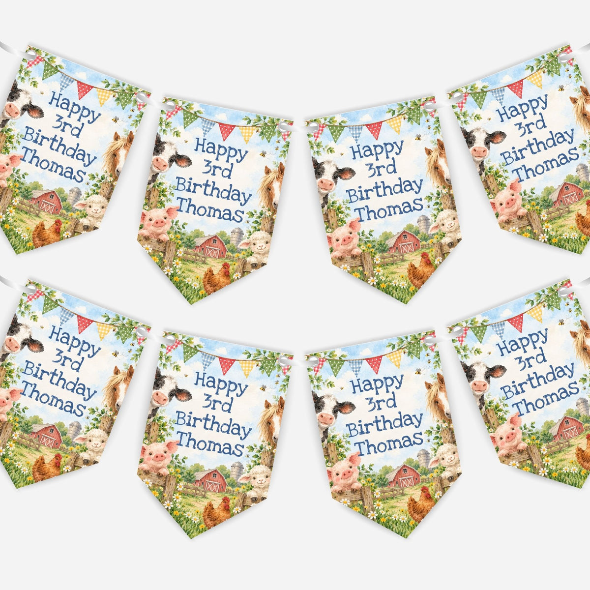 Farming Birthday Party Bunting - B331