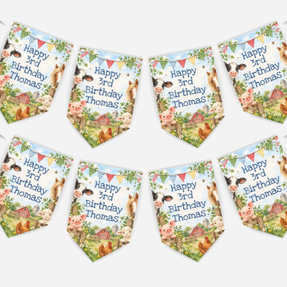 Farming Birthday Party Bunting - B331