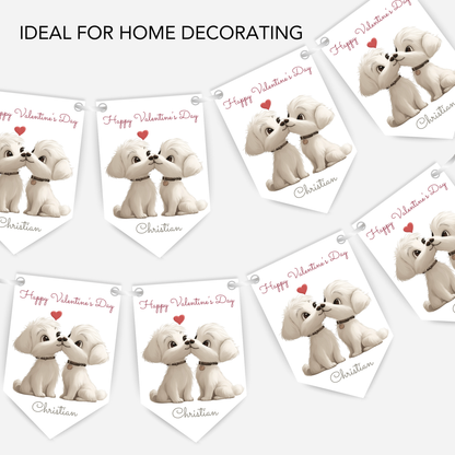 Puppy Valentine's Day Bunting - S188V