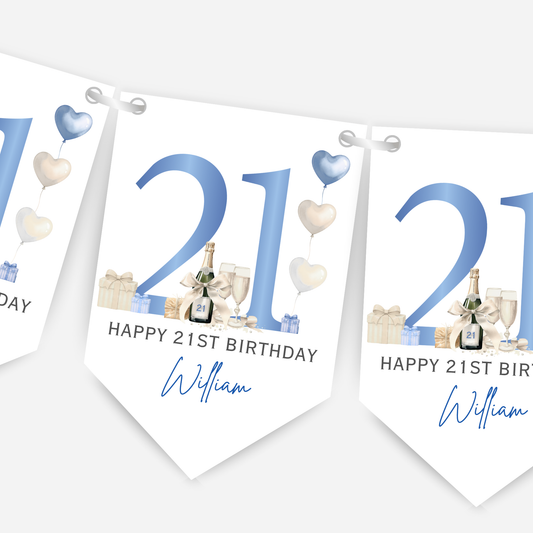 21st Or Any Age Birthday Bunting - B271