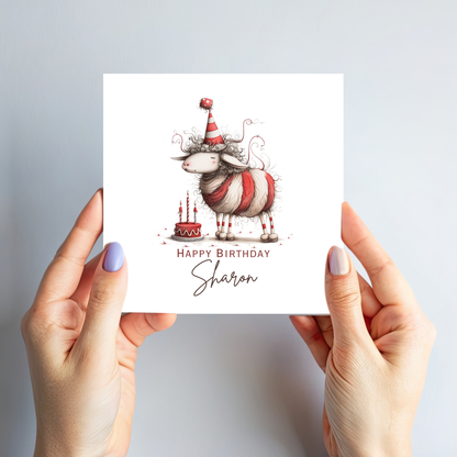 Fun Sheep Birthday Card - C566