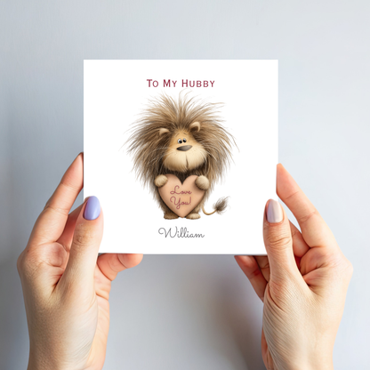 Valentine’s Day Card - Cute Lion Design - C776