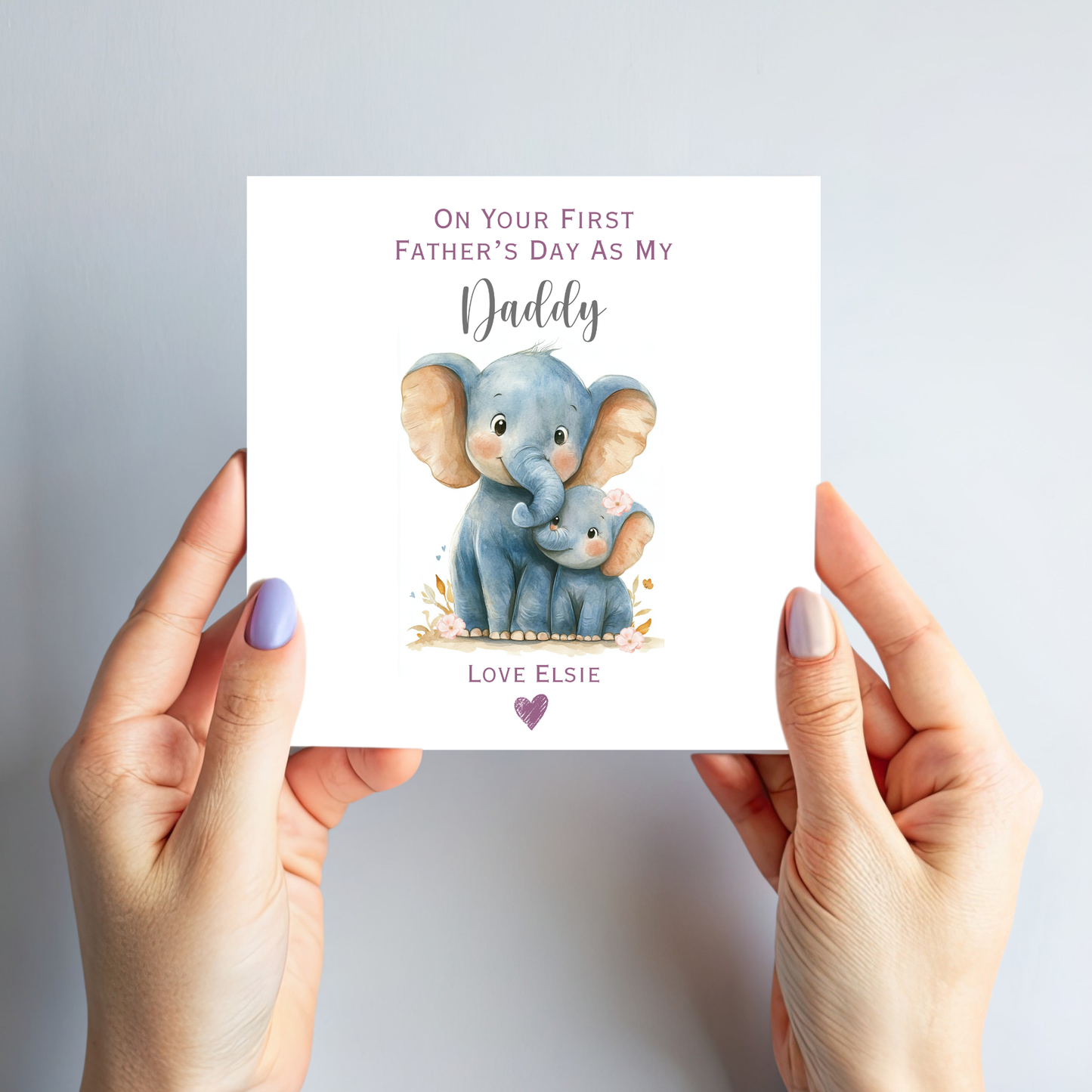 First Fathers Day Card - Cute Elephant Design - C787