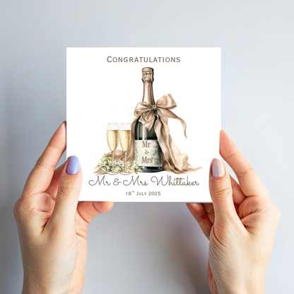 Bottle of Fizz and Glasses - C629