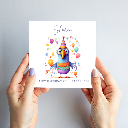 Crazy Bird Birthday Card - C550