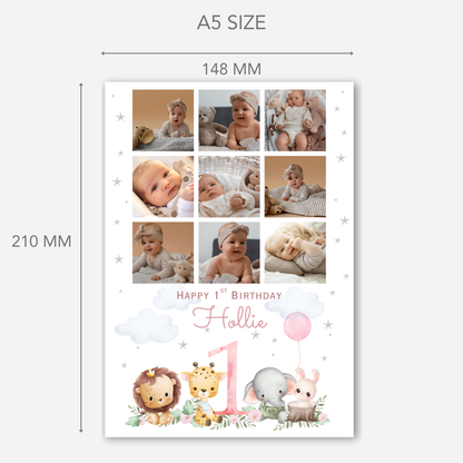 First Birthday Photo Collage Card - PC47