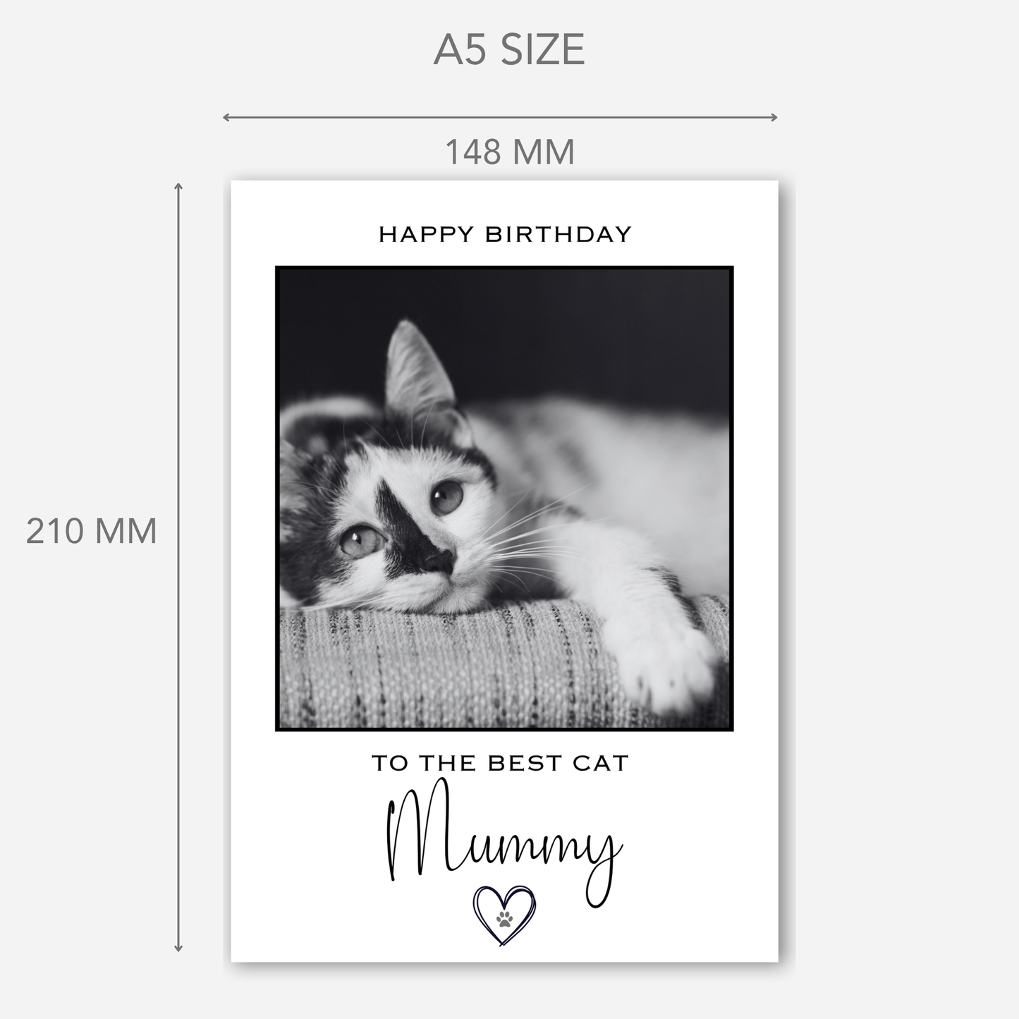 Happy Birthday to the Best Cat Mummy Photo Card - PC25