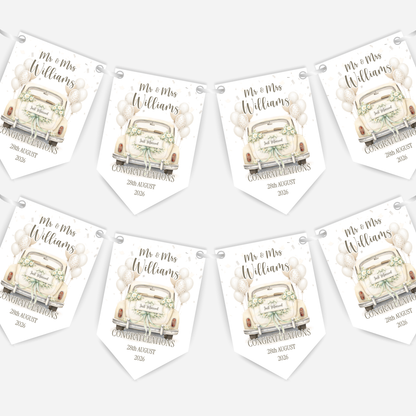 Wedding Car Bunting - B307