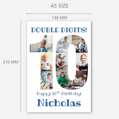 Double Digits! 10th  Birthday Photo Card - PC20
